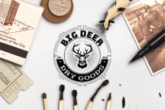 design 3 outstanding retro vintage business logo