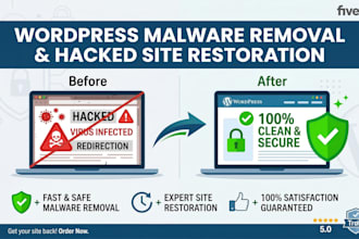 remove malware, virus and restore hacked wordpress website
