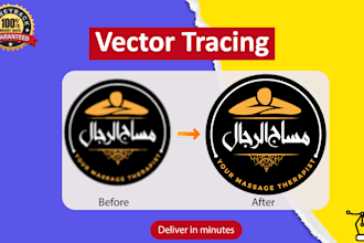 do vector tracing, redraw and convert your logo, icon,shape, text into vector