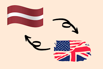 translate between latvian and english for you