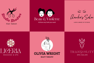 design luxury fashion, boutique, beauty salon, cosmetic  logo