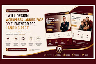 design wordpress landing page or clone, copy landing page