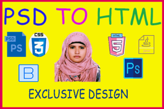 convert PSD pages into a responsive HTML5 and css3