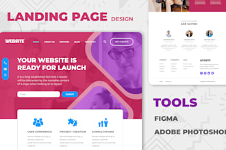 design modern website or landing page figma