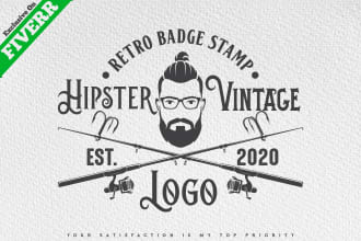 design retro vintage hipster badge stamp logo