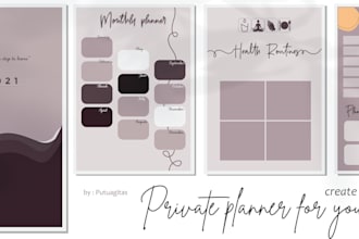 create cover and pages for planner,book and journal