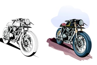 draw super detail line art or colored it