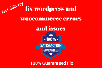 fix your wordpress and woo commerce errors and bugs