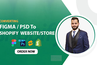 convert figma to shopify or ecommerce shopify website, shopify store
