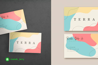 create double sided business card and thank you card