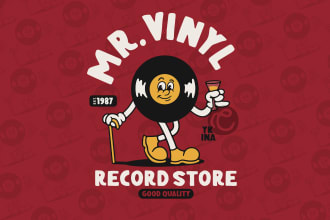 create retro vintage cartoon mascot illustration design