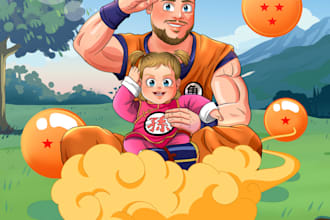 draw you in dragon ball anime style