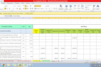 material and cost estimation of construction works