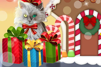 do cute funny pet portraits for you