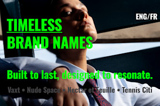 create a french or english timeless brand name