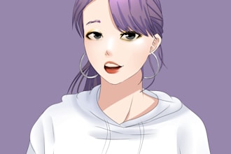 draw bust up digital illustration