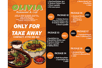 design modern food menu, restaurant menu