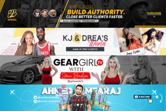 design a creative and epic youtube banner channel art
