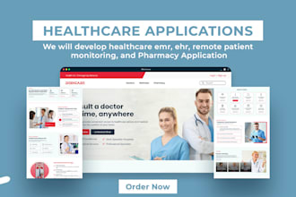 develop emr, ehr, remote patient monitoring, claims,  carc and pharmacy