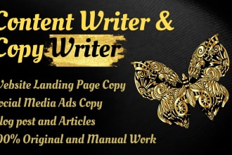 do copywriting, landing page, sales copy, ad copy, blog post