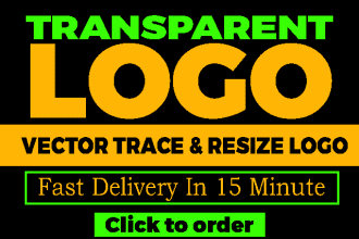 make ai logo transparent, vector trace or redesign