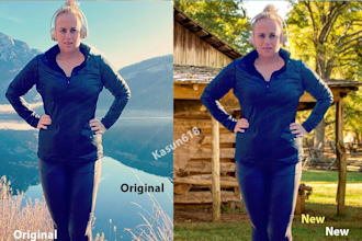 remove background face swap retouching resizing in images