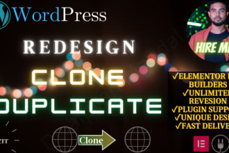 clone, copy, redesign, duplicate your wordpress website