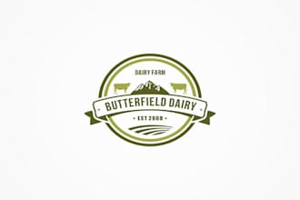 create a timeless logo for our dairy farm