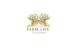 design glamping experience farm stay logo in 1 day