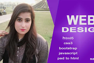 design website with HTML, CSS, bootstrap quickly