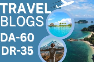 provide guest posts on high quality travel blogs da60