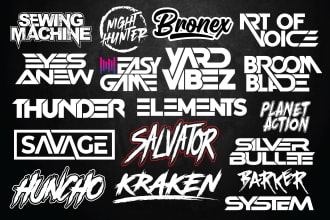 design music,rap,producer,dj and typography logo
