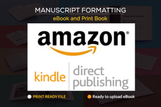 format and publish your kindle ebook or paperback book on amazon KDP ingramspark