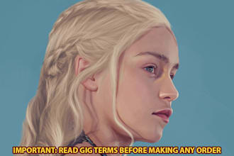 draw or paint you a premium portrait