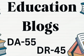 do guest posts on high quality education blogs on da55