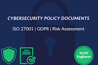 create cybersecurity policy documents and iso 27001 compliance templates