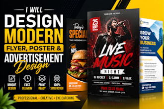 design modern flyer poster and advertisement design