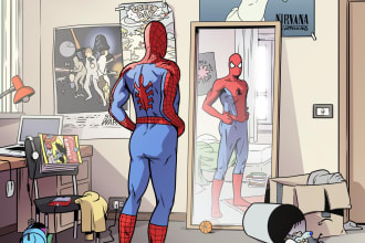 draw character illustration in comic style