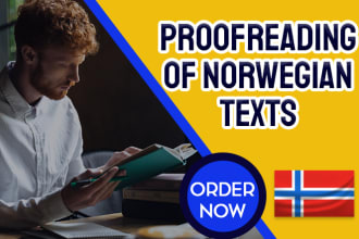 professionally proofread and copy edit your norwegian text