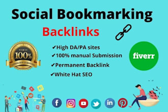 manually do social bookmarking on high da sites