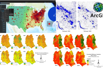 do gis analysis, mapping, land cover and spatial analysis