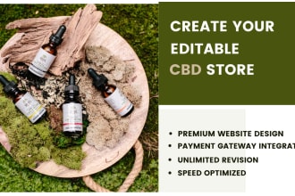 create professional cbd, hemp, medical, cannabis wordpress ecommerce  website