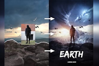 do photo manipulations and edit images in photoshop
