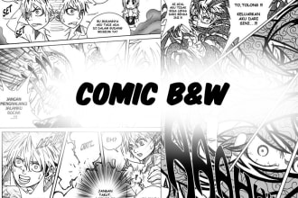 illustrate cartoon bw storyboard comic manga based your idea