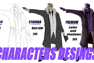 creation of characters for comics manga books etc