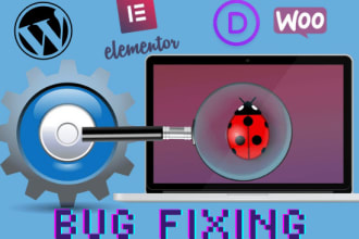 fix any kind of website, elementor, woo commerce, bug issues
