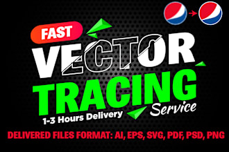 vectorise,redraw logo,png to vector, vector tracing manually