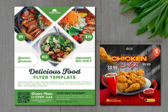 a organic food flyer design