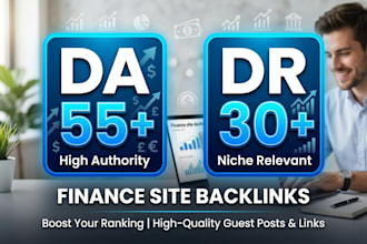 provide guest posts on high quality finance blogs da55 dr30