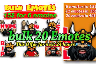 create custom twitch emotes, discord emoji, and sub badges for subscribers